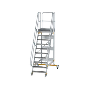 Das richtige Gewächshaus - problemlos und komfortabel 11 Günzburger Steigtechnik Plattformtreppe fahrbar 60° Stufenbreite 800 mm 10 Stufen