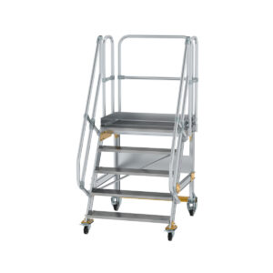 Das richtige Gewächshaus - problemlos und komfortabel 12 Günzburger Steigtechnik Plattformtreppe fahrbar 60° Stufenbreite 1000 mm 5 Stufen