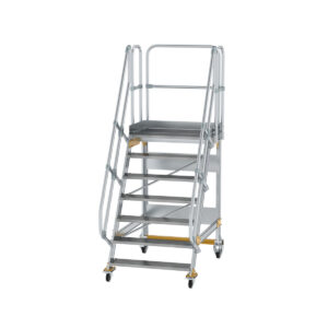 Das richtige Gewächshaus - problemlos und komfortabel 5 Günzburger Steigtechnik Plattformtreppe fahrbar 60° Stufenbreite 1000 mm 7 Stufen