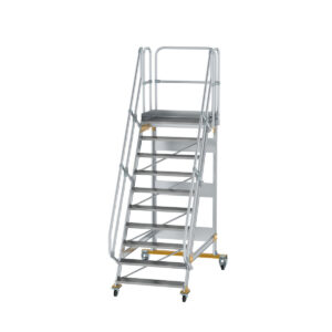 Das richtige Gewächshaus - problemlos und komfortabel 12 Günzburger Steigtechnik Plattformtreppe fahrbar 60° Stufenbreite 1000 mm 10 Stufen