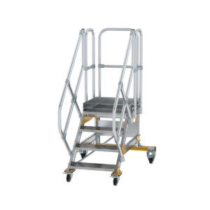 Das richtige Gewächshaus - problemlos und komfortabel 6 Günzburger Steigtechnik Plattformtreppe 45° fahrbar Stufenbreite 600 mm 4 Stufen Aluminium geriffelt