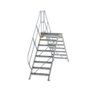 Günzburger Steigtechnik Überstieg 45° Stufenbreite 800 mm 8 Stufen