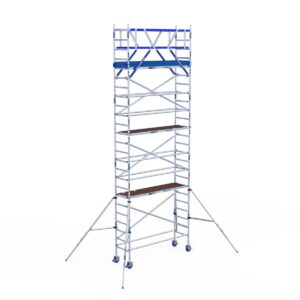 ASC Group IND Fahrgerüst breit, 1,35x2,50 m Holz-Plattformen, Arbeitshöhe bis 8,20m
