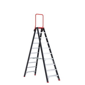 Das richtige Gewächshaus - problemlos und komfortabel 4 Altrex Taurus TDO - beidseitig begehbare Steh- Stufenleiter 2x10 mit Bügel