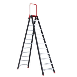 Das richtige Gewächshaus - problemlos und komfortabel 10 Altrex Taurus TDO - beidseitig begehbare Steh- Stufenleiter 2x12 mit Bügel