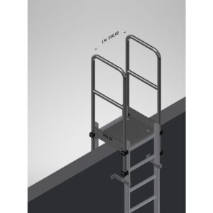 Das richtige Gewächshaus - problemlos und komfortabel 6 Hailo Professional Attika-Überstieg für Holm 72x25mm, Stahl verzinkt 1.0037 Tiefe 500 mm