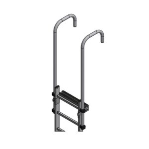 Hailo Professional Ausstiegsholmbügel für Holm 40x20 mm, Edelstahl 1.4301 kurz
