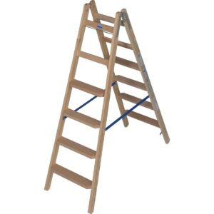 Das richtige Gewächshaus - problemlos und komfortabel 12 Krause STABILO Holz Stufen/Sprossen DoppelLeiter 2x6