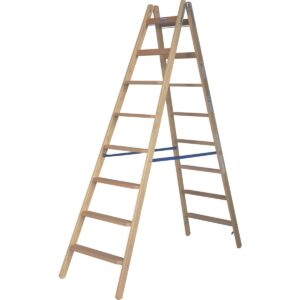 Das richtige Gewächshaus - problemlos und komfortabel 3 Krause STABILO Holz Stufen/Sprossen DoppelLeiter 2x8