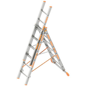Das richtige Gewächshaus - problemlos und komfortabel 10 Layher Allzweckleiter TOPIC 6 Sprossen, Aluminiumleiter 3-teilig 3x6 Sprossen, ausziehbar, beidseitig begehbar, klappbar, Länge 4.15 m