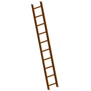 Das richtige Gewächshaus - problemlos und komfortabel 8 Layher Dachleiter TOPIC 10 Sprossen in Nussbraun RAL 8011; gem. DIN 18160-5; Länge 2.80 m