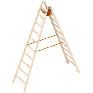 Das richtige Gewächshaus - problemlos und komfortabel 12 Layher Holzstehleiter 10 Sprossen aus stabilem Holz mit 2x10 Sprossen; beidseitig begehbar; klappbar; Länge 2.95 m