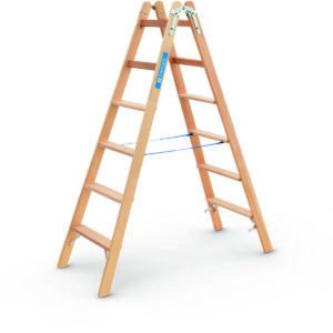 ZARGES Crestastep B - Holz-Stufenleiter 2 x 6 Stufen