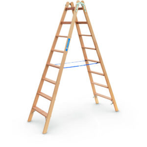 ZARGES Crestastep B - Holz-Stufenleiter 2 x 8 Stufen