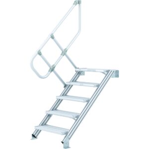 Das richtige Gewächshaus - problemlos und komfortabel 7 ZARGES LM-Treppe 60° 15 Stufen, 800 mm breit, Höhe 3,75 m