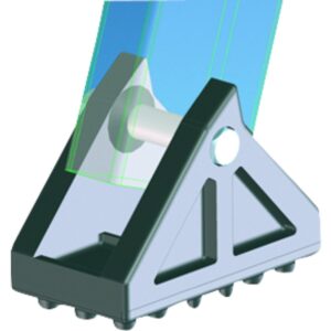Das richtige Gewächshaus - problemlos und komfortabel 5 ZARGES Schwenkfuß mit Gummiauflage 100x55 mm