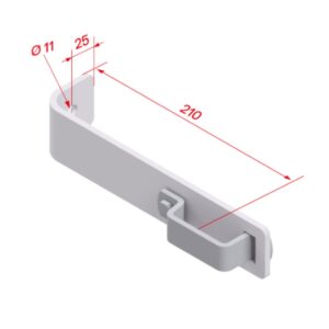 Hymer Standard-Wandhalter für Alu-Steigleitern, Stahl feuerverzinkt