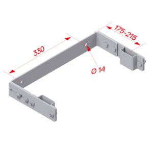 Hymer Wandhalter U-Form 175-215 mm