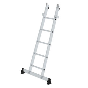 Günzburger Steigtechnik Sprossen-Glasreinigerleiter Unterteil mit nivello®-Traverse 5 Sprossen