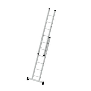 Günzburger Steigtechnik Sprossen-Schiebeleiter 2-teilig mit nivello®-Traverse 2x6 Sprossen