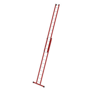 Günzburger Steigtechnik Sprossen-Schiebeleiter 2-teilig GFK/Alu mit Traverse 2x12 Sprossen