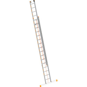 Layher Seilzugleiter TOPIC 16 Sprossen, Aluminiumleiter 2x16 Sprossen, zweiteilig, ausziehbar, Länge 8.20 m