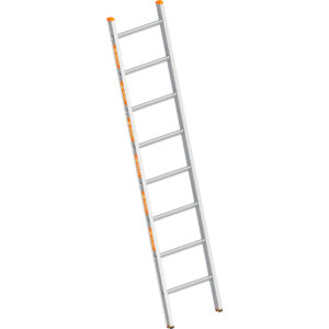 Layher Sprossenanlegeleiter TOPIC 8 Sprossen; Aluminiumleiter mit 8 Sprossen, Länge 2.30 m