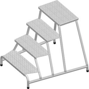 Layher Maschinentritt 1075 mit 4 Stufen