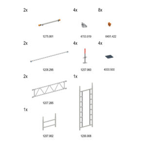Layher Uni Standard P2 mit Treppen-Kit Standhöhe 3,73m