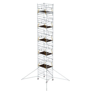 Günzburger Steigtechnik Rollgerüst SG 1,35 x 1,80 m mit Ausleger & Doppel-Plattform Plattformhöhe 10,35 m
