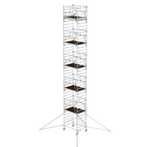 Günzburger Steigtechnik Rollgerüst SG 1,35 x 1,80 m mit Ausleger & Doppel-Plattform Plattformhöhe 11,47 m
