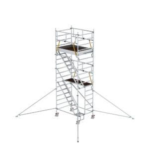 Das richtige Gewächshaus - problemlos und komfortabel 8 Günzburger Steigtechnik Rollgerüst SG 1,35 x 1,80 m mit Schrägaufstiegen & Ausleger Plattformhöhe 4,47 m
