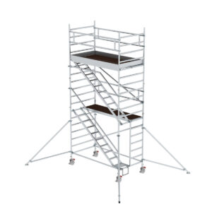 Das richtige Gewächshaus - problemlos und komfortabel 10 Günzburger Steigtechnik Rollgerüst 1,35 x 2,45 m mit Schrägaufstiegen & Ausleger Plattformhöhe 4,47 m