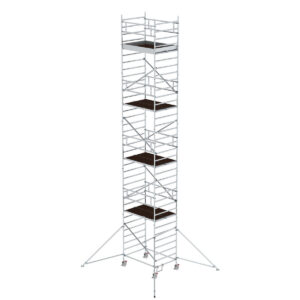 Günzburger Steigtechnik Rollgerüst 1,35 x 1,80 m mit Ausleger & Doppel-Plattform Plattformhöhe 9,51 m