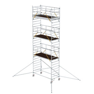 Günzburger Steigtechnik Rollgerüst SG 1,35 x 3,0 m mit Ausleger & Doppel-Plattform Plattformhöhe 7,55 m