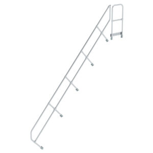 Günzburger Steigtechnik Zweiter Handlauf für Treppe mit Plattform 45° 16 Stufen