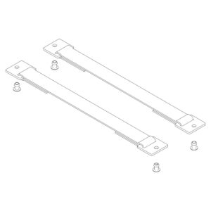 Günzburger Steigtechnik Spreizsicherung Gurtband 296 mm mit Befestigungsplatten 1 Satz = 2 Stück, inkl.