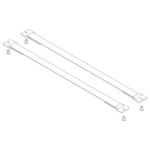 Günzburger Steigtechnik Spreizsicherung Gurtband 520 mm mit Befestigungsplatten 1 Satz = 2 Stück, inkl.
