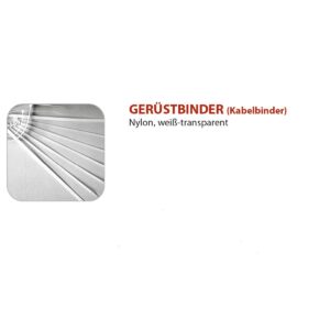 Das richtige Gewächshaus - problemlos und komfortabel 1 A-TEX Gerüstbinder (Kabelbinder) 300 x 4,8 mm Beutel (100 Stück)