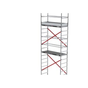 Altrex RS TOWER 54 - Aluminium Klappgerüst schmal - 0.75 x 1.85 m Fiber-Deck® Plattform, Arbeitshöhe 3,80m