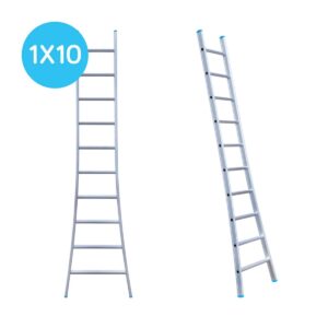 EuroScaffold Eurostairs-Blank Enkel uitgebogen 10 sporten