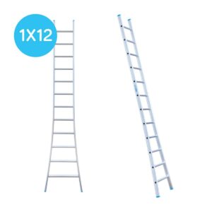 EuroScaffold Eurostairs-Blank Enkel uitgebogen 12 sporten