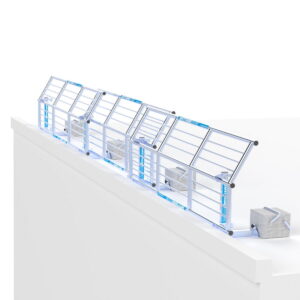 Das richtige Gewächshaus - problemlos und komfortabel 9 EuroScaffold SGS Slim PLUS - Dachrandsicherung für Flachdach Komplettset 9m