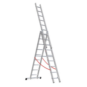 Euroline Alu-Mehrzweckleiter 3-teilig Nr. 207 Vielzweckleiter 3x9