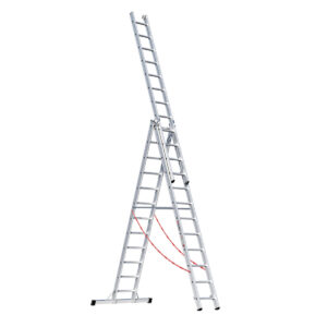Euroline Alu-Mehrzweckleiter 3-teilig Nr. 307 Vielzweckleiter 3x12