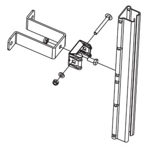 Hailo Professional Halterung an Schachtwand 150 Edelstahl