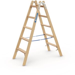 ZARGES Crestastep B - Holz-Stufenleiter 2 x 5 Stufen
