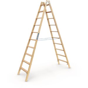ZARGES Crestastep B - Holz-Stufenleiter 2 x 10 Stufen