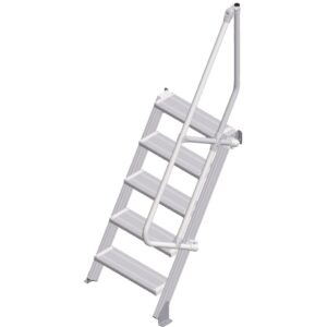 ZARGES LM-Treppe 60° 5 Stufen, 600 mm breit, Höhe 1,25 m