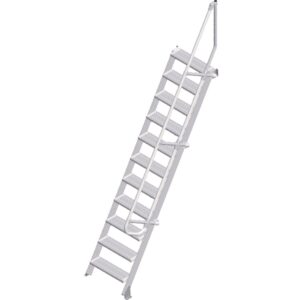 ZARGES LM-Treppe 60° 11 Stufen, 600 mm breit, Höhe 2,75 m